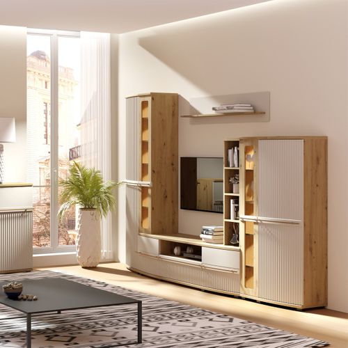 Armoire 1 Porte Bois    Blanc Cassé