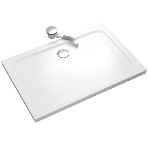 Receveur De Douche Shimmer 90 X 130 Cm Acrylique Blanc + Bonde Et Siphon Inclus