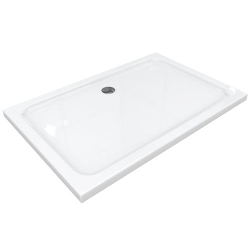 Receveur De Douche Shimmer 80 X 100 Cm Acrylique Blanc + Bonde Et Siphon Inclus