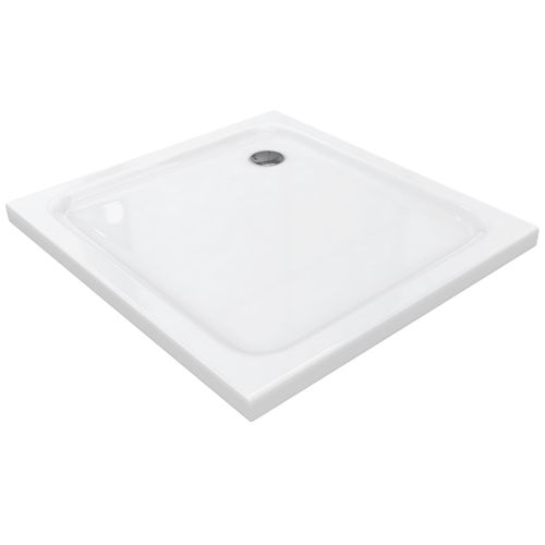 Receveur De Douche Shimmer 80 X 80 Cm Acrylique Blanc + Bonde Et Siphon Inclus