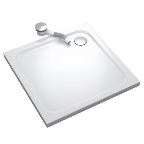 Receveur De Douche Shimmer 80 X 80 Cm Acrylique Blanc + Bonde Et Siphon Inclus