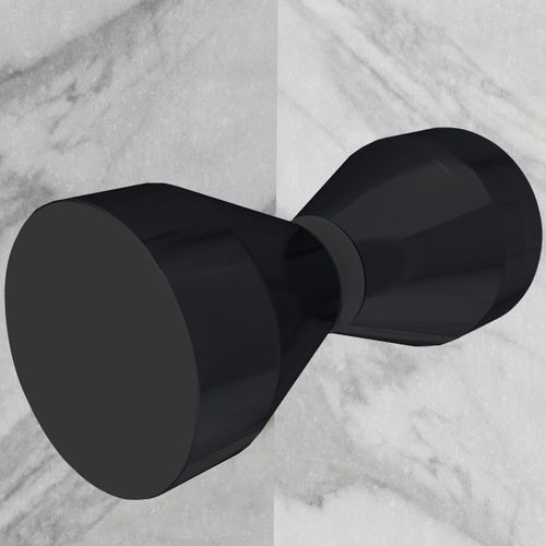 Porte De Douche H180 X L.80 à 84 Cm Verre Transparent - Gina-black