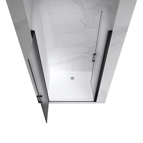Porte De Douche H195 X L.92-95 Cm Verre Opaque - Kaya-black