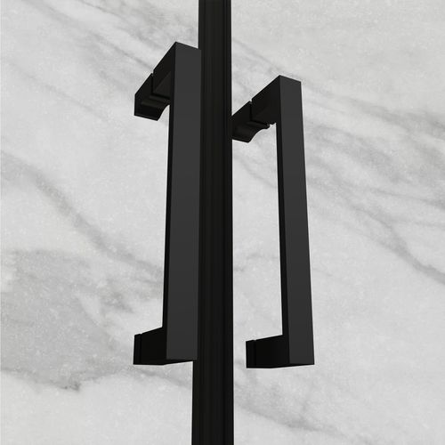 Porte De Douche H195 X L.86-89 Cm Verre Opaque - Kaya-black