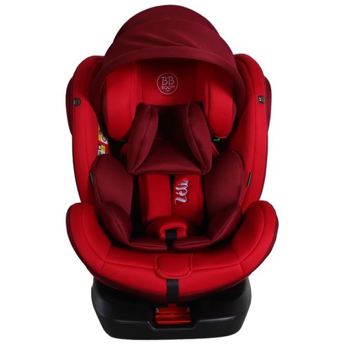 Zeli Siège-auto Évolutif I-size 360° Enfants  40-150 Cm 0-36 Kg Isofix Top Tether Rouge + Canopy
