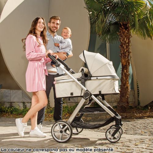 Vista Poussette Combinée Jusqu'à 22 Kg Nacelle Souple + Assise Classique Noir Sans Cosy