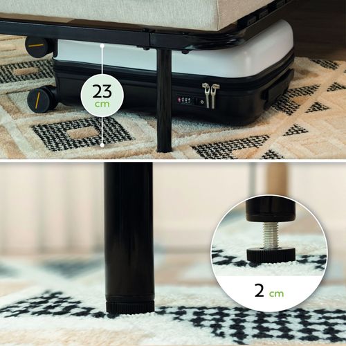 Austen Sommier Ergonomique à Lattes Larges Et Flexibles En Bois De Bouleau 90x200 Cm Avec Pieds