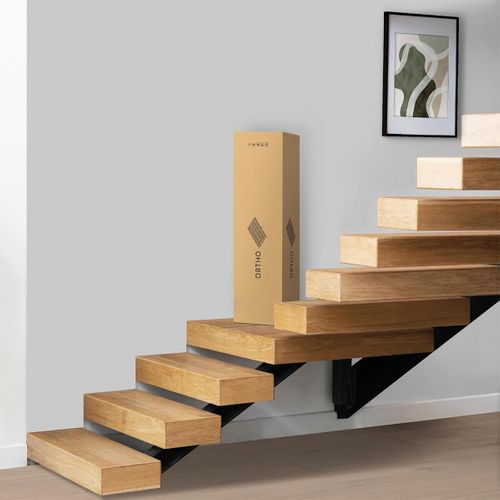 Ortho Sommier à Lattes En Acier Avec Bande Stabilisatrice    Noir   180x200 Cm Avec Pieds