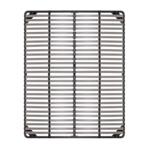 Ortho Sommier à Lattes En Acier Avec Bande Stabilisatrice    Noir   180x200 Cm Sans Pieds