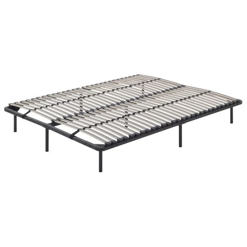 Ortho Sommier à Lattes En Acier Avec Bande Stabilisatrice    Noir   140x200 Cm Avec Pieds