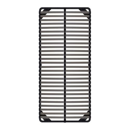 Ortho Sommier à Lattes En Acier Avec Bande Stabilisatrice    Noir   90x200 Cm Sans Pieds