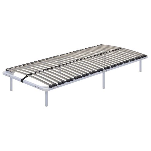 Ortho Sommier à Lattes En Acier Avec Bande Stabilisatrice    Blanc   80x200 Cm Avec Pieds
