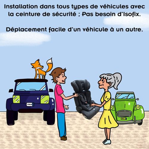 Moya Siège-auto Ceinturé Évolutif R129 I-size 76-150 Cm Pour Enfants    Noir