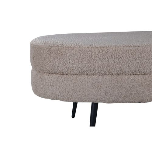 Pouf Design Bouclette "otto" 100cm Beige
