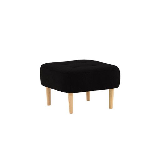 Pouf Déco En Tissu "salina" 59cm Noir