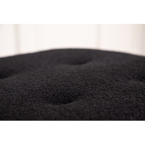 Pouf Déco En Tissu "salina" 59cm Noir