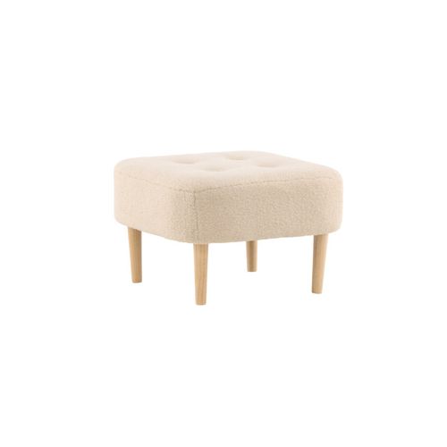 Pouf Déco En Tissu "salina" 59cm Naturel