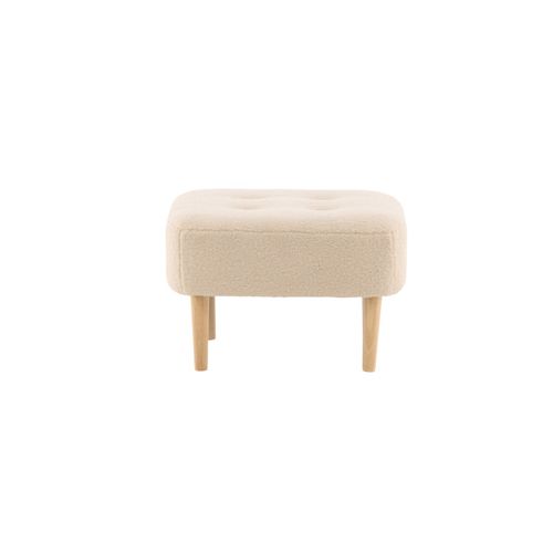 Pouf Déco En Tissu "salina" 59cm Naturel