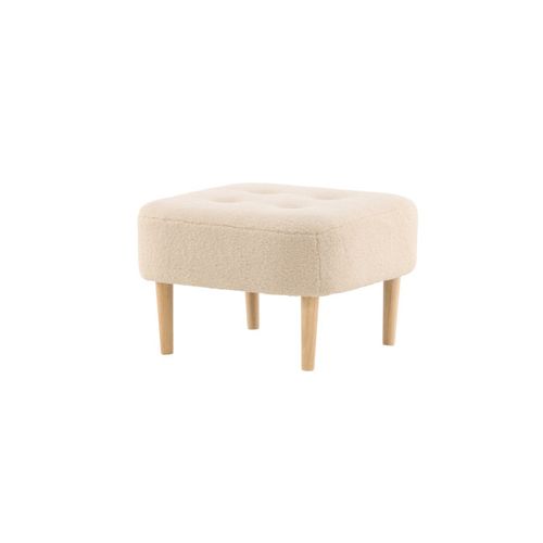 Pouf Déco En Tissu "salina" 59cm Naturel