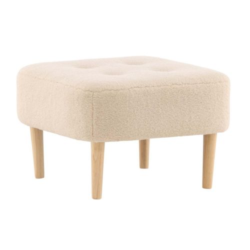 Pouf Déco En Tissu "salina" 59cm Naturel