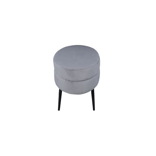 Pouf En Velours Côtelé "otto" 100cm Gris Clair