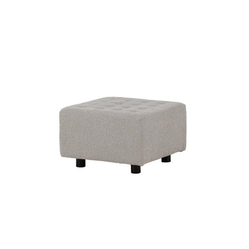 Pouf Tissu Bouclé "bowie" 51cm Gris Clair