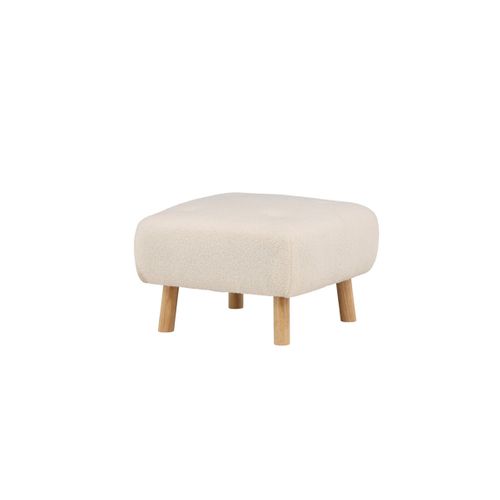Pouf Déco En Bouclette "salina" 60cm Naturel