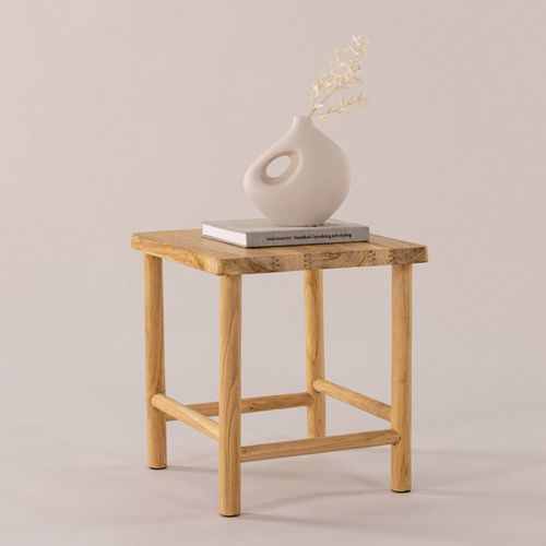 Tabouret En Teck "noster" 46cm Naturel
