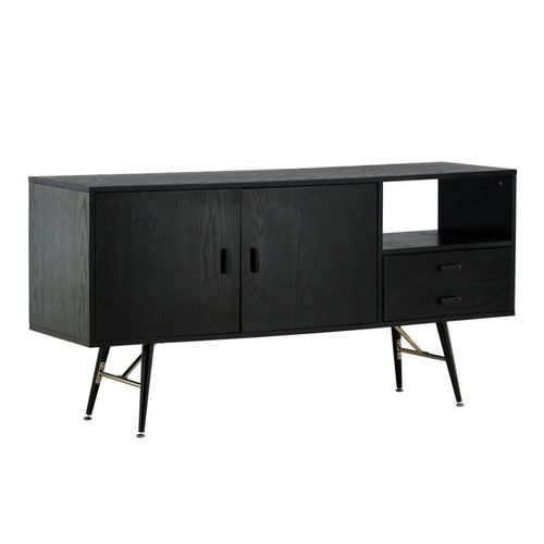 Bahut 2 Portes et 2 Tiroirs "gold" 160cm Noir