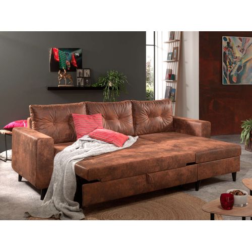 Nordic - Canapé D'angle Réversible - 4 Places - Convertible - Industriel Vintage