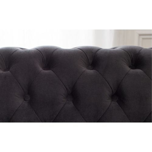 William - Canapé Chesterfield D'angle Gauche - 4 Places - En Velours