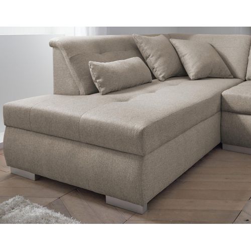 Vermont - Canapé Panoramique D'angle Gauche - 7 Places - XXL Beige