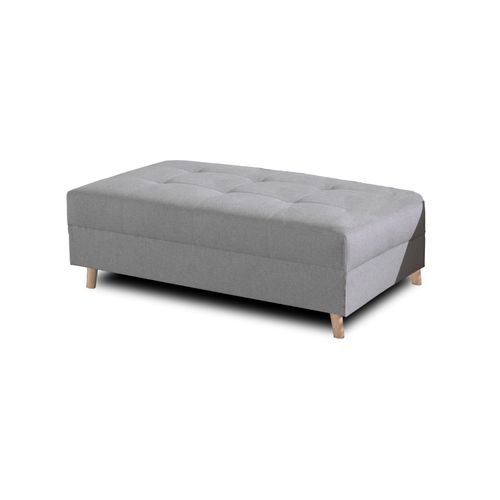 Canapé Angle Gauche Convertible 4 Places Rune En Tissu Gris Clair