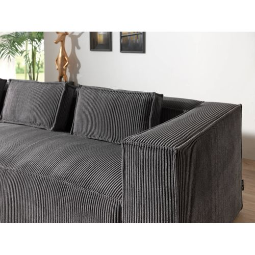 Stella - Canapé D'angle - En Velours Côtelé - 4 Places -style Contemporain - Gauche