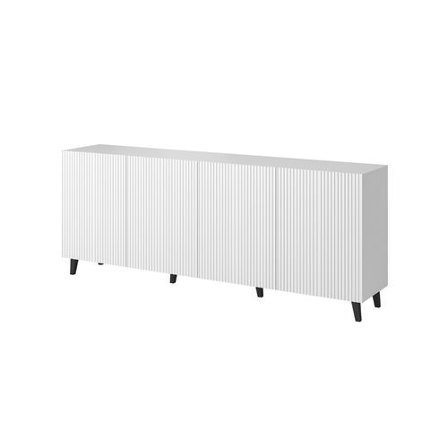 Sanna - Buffet Bas - 200 Cm - Style Contemporain Blanc