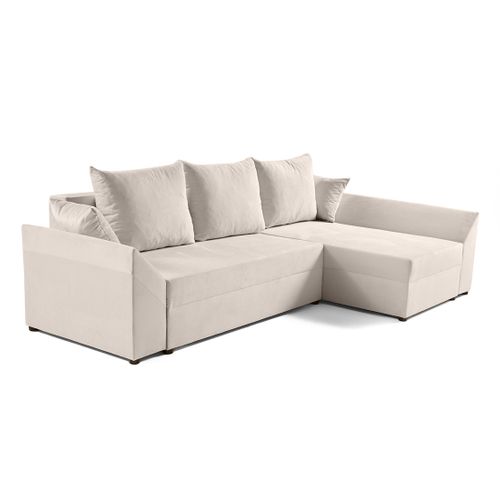 Mike - Canapé D'angle Réversible - 4 Places - Convertible Avec Coffre - En Velours