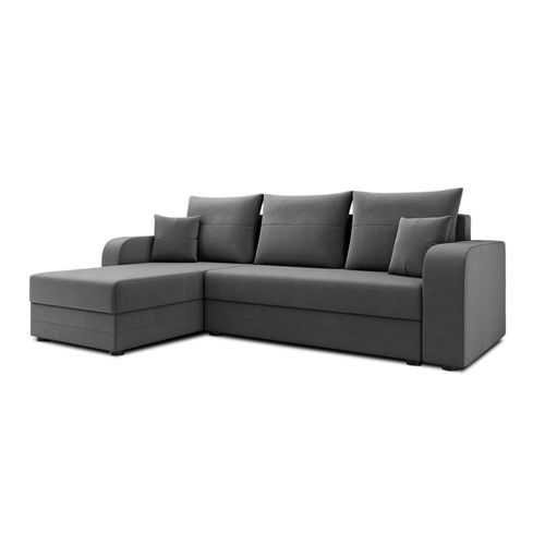 Harvey - Canapé D'angle Réversible 4 Places Convertible Avec Coffre En Velours