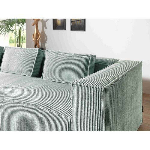 Stella - Canapé D'angle - En Velours Côtelé - 4 Places -style Contemporain - Gauche