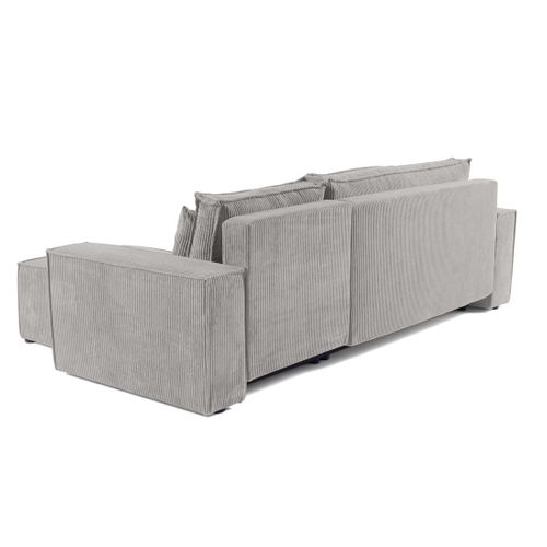 Cezanne - Canapé D'angle Réversible - 4 Places - Convertible Avec Coffre - En Velours Côtelé