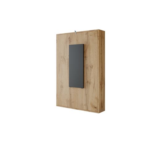 Mondrian - Table Murale Rabattable Avec Rangements - 4 Personnes Noir / Bois