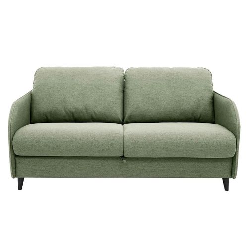 Canapé Droit Convertible 3 Places Cosmos En Tissu Vert Sauge