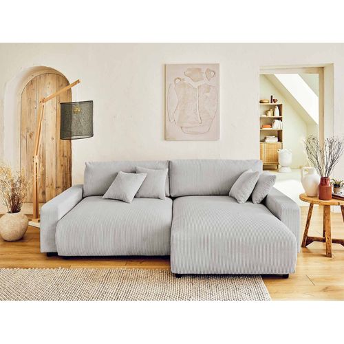 Pivoine - Canapé D'angle Réversible - 4 Places - Convertible Avec Coffre - En Velours Côtelé
