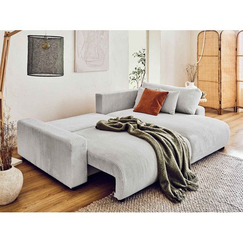 Pivoine - Canapé D'angle Réversible - 4 Places - Convertible Avec Coffre - En Velours Côtelé