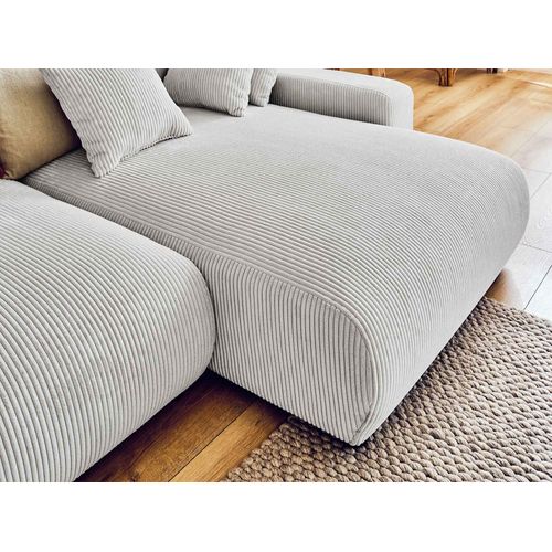 Pivoine - Canapé D'angle Réversible - 4 Places - Convertible Avec Coffre - En Velours Côtelé