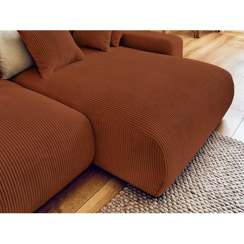 Pivoine - Canapé D'angle Réversible - 4 Places - Convertible Avec Coffre - En Velours Côtelé