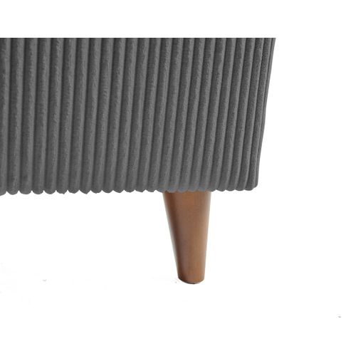 Botticelli - Cadre De Lit - 140x190 - En Velours Côtelé Gris Anthracite