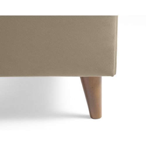 Dali - Cadre De Lit - 140x190 - En Velours Taupe