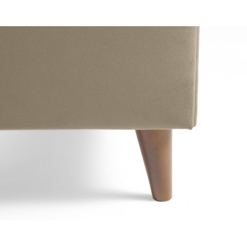 Dali - Cadre De Lit - 160x200 - En Velours Taupe