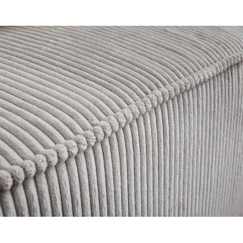 Colombine - Canapé Modulable D'angle Droit - 6 Places - En Velours Côtelé Gris Clair