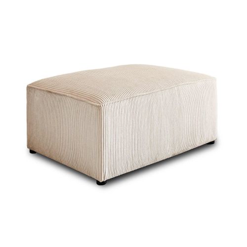 Topaze - Pouf - En Velours Côtelé Beige